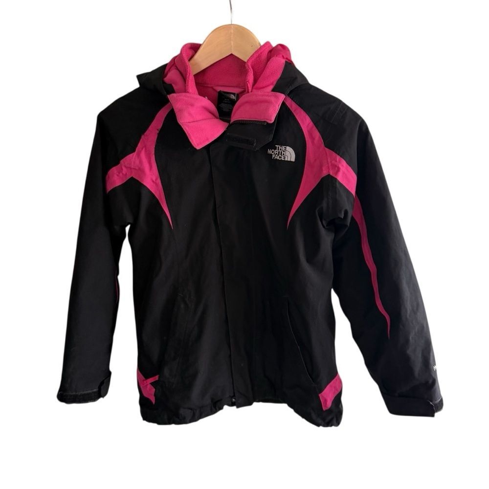 The North Face Girls Black Pink Jacket 3-in-1 jacket Ski Jacket Medium 10/12